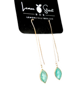 Load image into Gallery viewer, Threaded Amazonite Earrings 18k