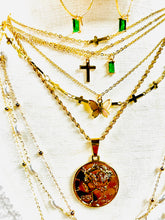 Load image into Gallery viewer, 18k Gold Micro Lux Sideways Cross Necklace