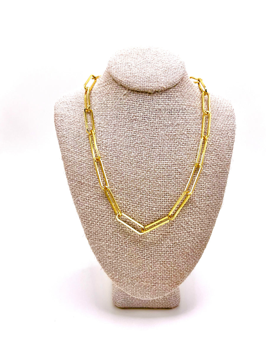23” Paperclip Necklace 18k – Lemon Street Box