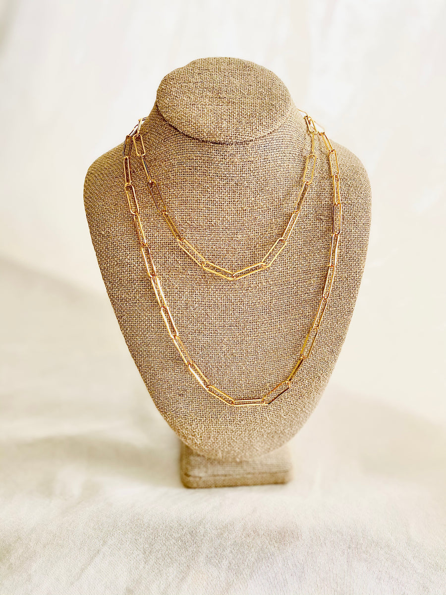 23” Paperclip Necklace 18k – Lemon Street Box