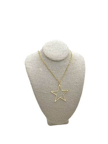 Hollow Star Necklace 18k