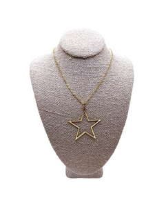 Hollow Star Necklace 18k – Lemon Street Box Hollow Star Necklace 18k – Lemon Street Box