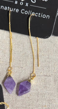 Load image into Gallery viewer, Threaded Earrings - Dipped Amethyst