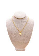 Load image into Gallery viewer, Mini Cross Necklace 18k