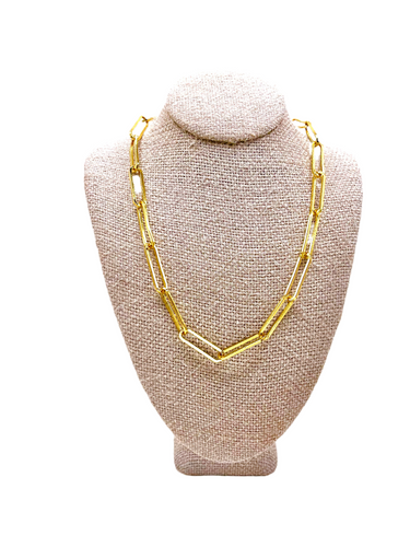 16” Paperclip Necklace 18k