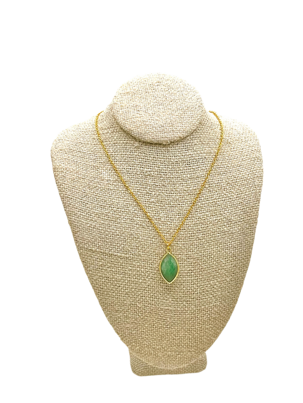 Amazonite HorseEye Necklace 18k