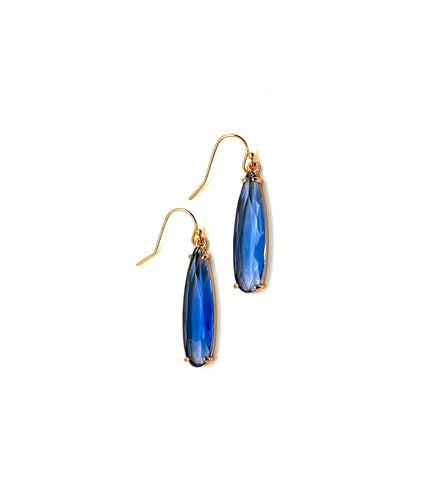 Faceted Sapphire Hoop Earrings 18k