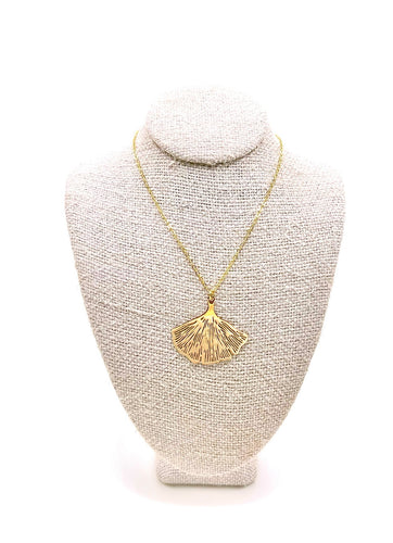 Ginko Leaf Necklace 18k