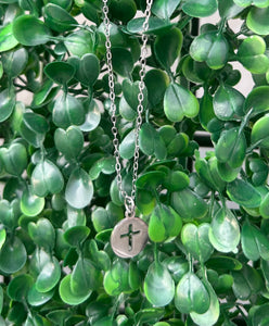 Stainless Cross Coin Necklace