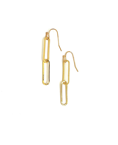 Double PaperClip Earring 18k