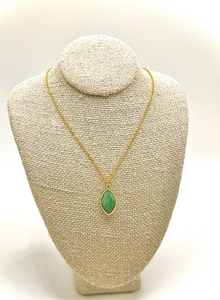 Amazonite HorseEye Necklace 18k