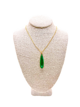 Load image into Gallery viewer, Faceted Emerald Pendant Necklace 18k