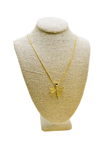 Dragonfly CZ Micro Pave Necklace 18k