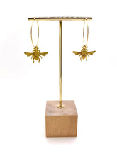 Load image into Gallery viewer, Bumble Bee Hoop Earrings