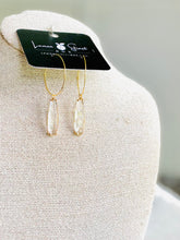 Load image into Gallery viewer, Faceted Clear Hoop Earrings