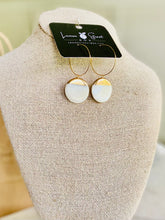 Load image into Gallery viewer, Gold Dipped Mother Of Pearl Earrings