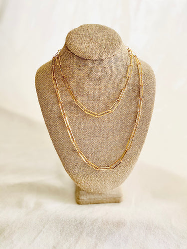23” Paperclip Necklace 18k